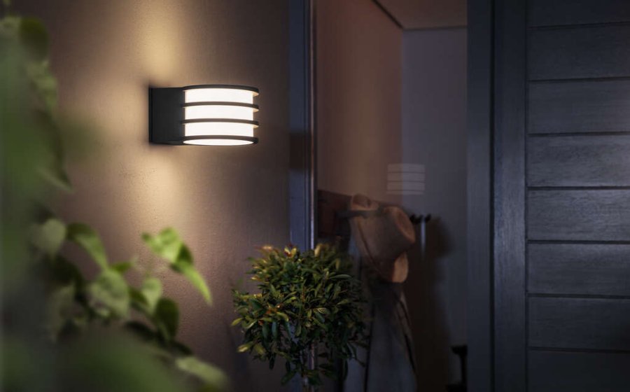 Philips Hue Lucca Wandlampe fr den Auenbereich 11,5 cm, Anthrazit