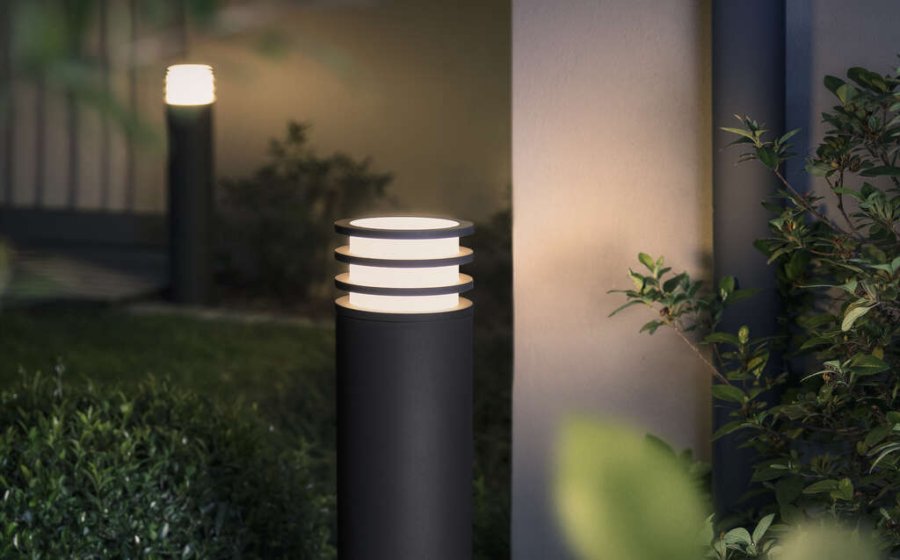 Philips Hue Lucca Pollerlampe fr den Auenbereich 77 cm, Anthrazit