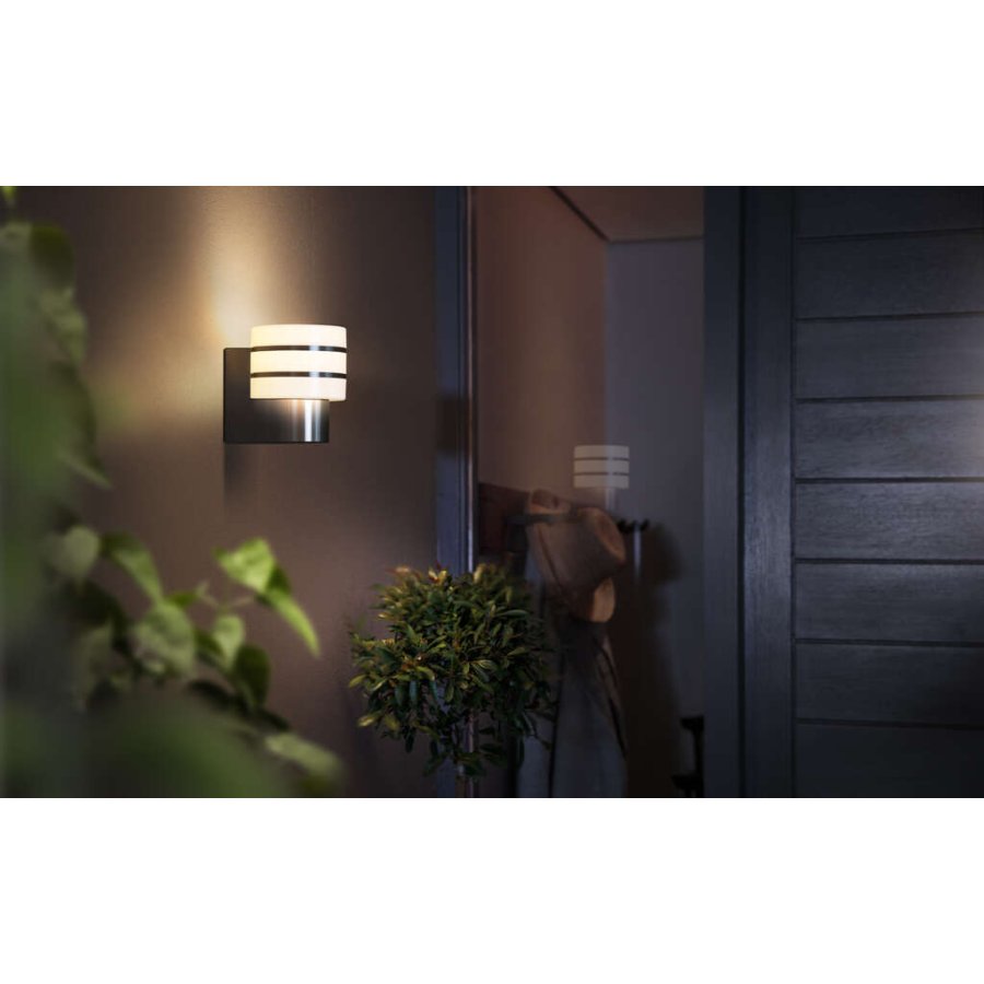 Philips Hue Tuar Wandlampe fr den Auenbereich 18,5 cm, Inox