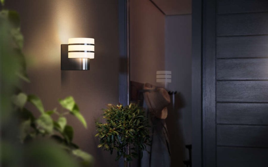 Philips Hue Tuar Wandlampe fr den Auenbereich 18,5 cm, Inox