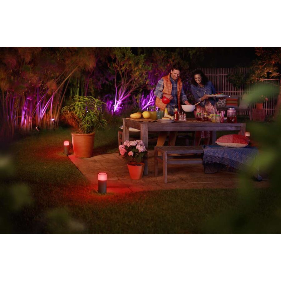 Philips Hue Lily Spot fr den Auenbereich Verlngerung 8W 8,4 cm, Schwarz