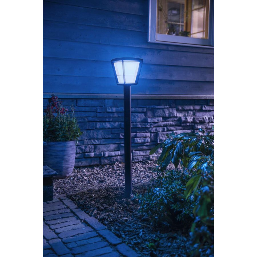 Philips Hue Econic Pollerleuchte fr den Auenbereich 100 cm, Schwarz