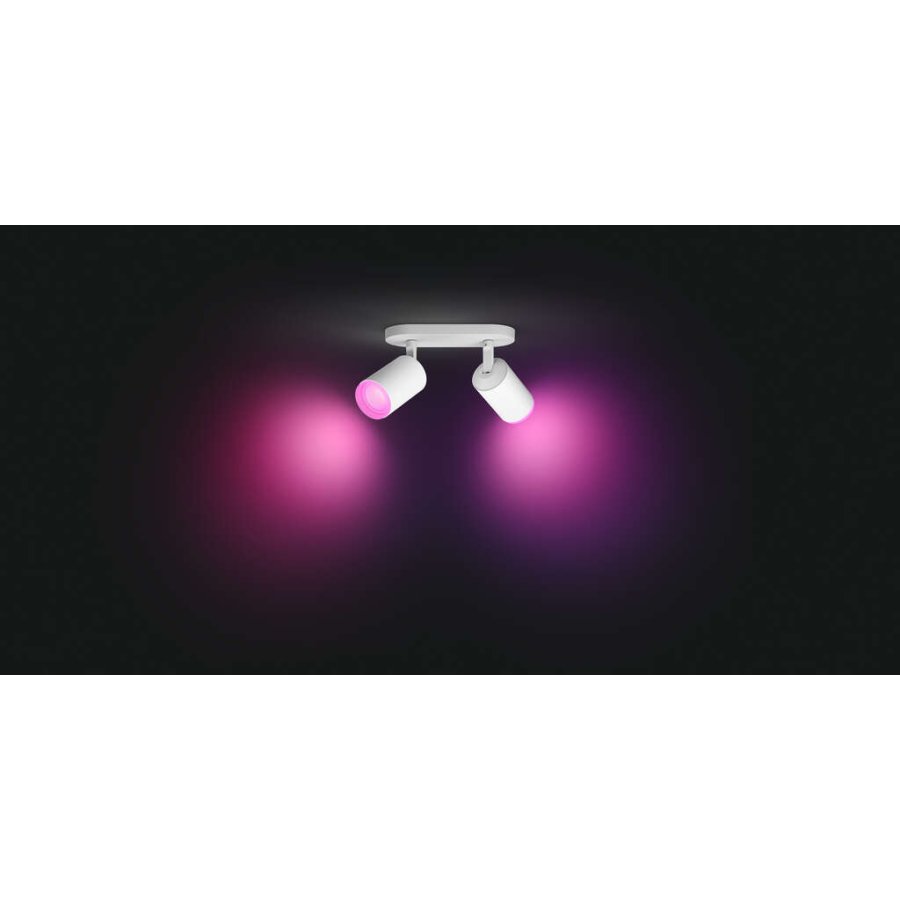 Philips Hue Fugato Deckenlampe mit 2 Spots 19,5 cm, Wei