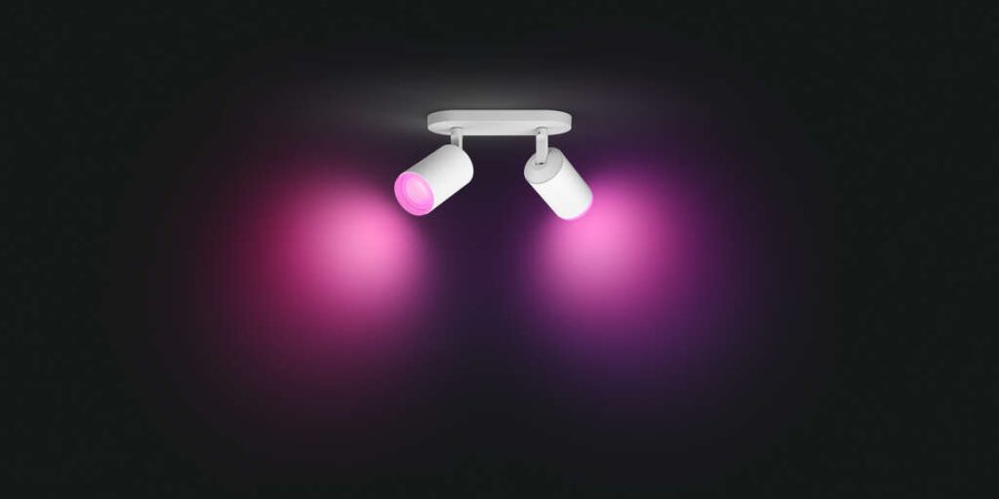 Philips Hue Fugato Deckenlampe mit 2 Spots 19,5 cm, Wei