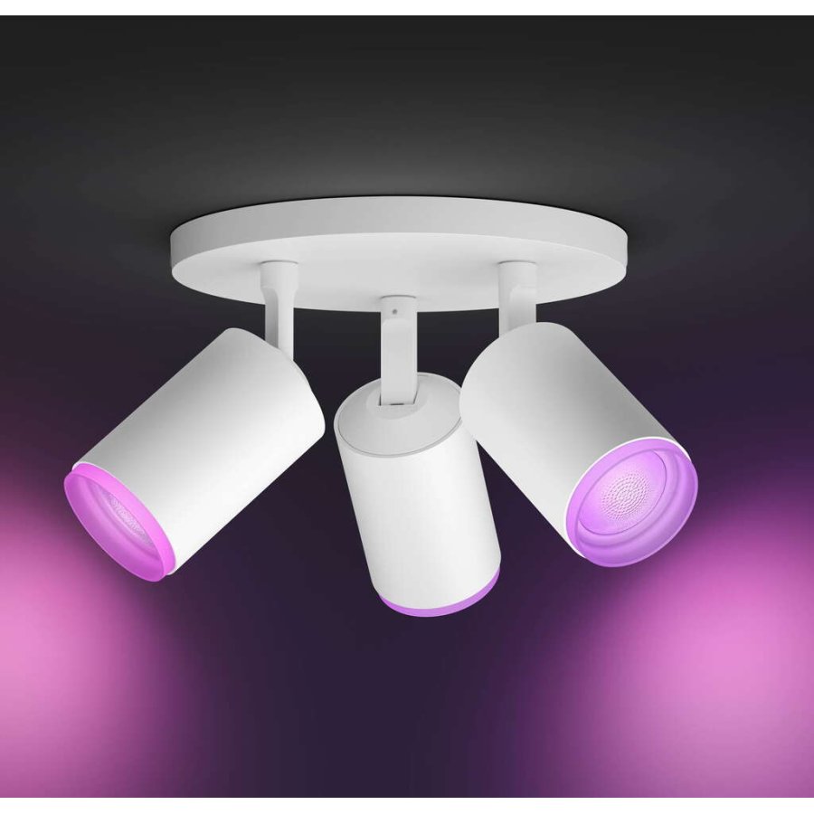 Philips Hue Fugato Deckenlampe mit 3 Spots 19,5 cm, Wei