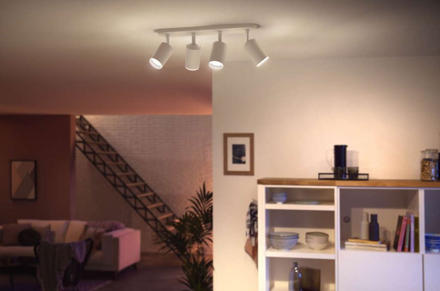 Philips Hue Fugato Deckenlampe mit 4 Spots 42,5 cm, Wei