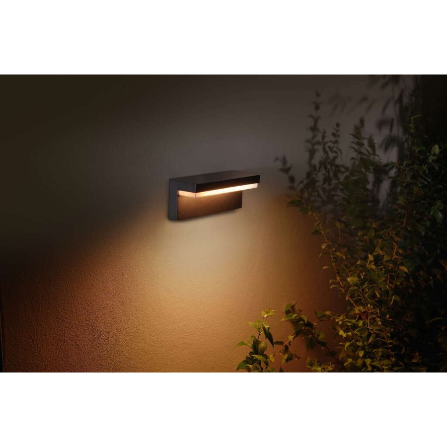 Philips Hue Nyro Wandlampe fr den Auenbereich 25,4 cm, Schwarz