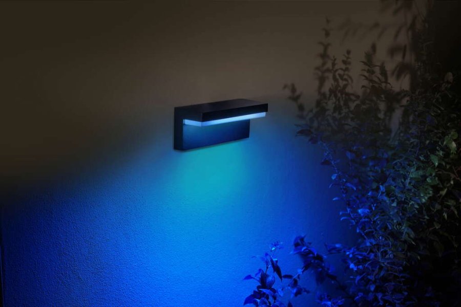 Philips Hue Nyro Wandlampe fr den Auenbereich 25,4 cm, Schwarz