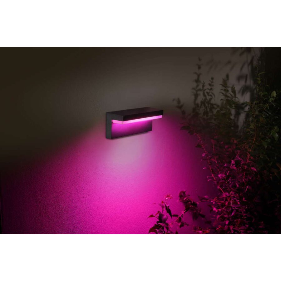 Philips Hue Nyro Wandlampe fr den Auenbereich 25,4 cm, Schwarz