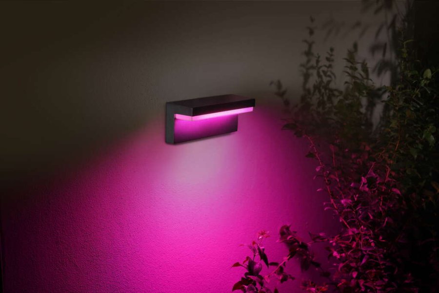 Philips Hue Nyro Wandlampe fr den Auenbereich 25,4 cm, Schwarz