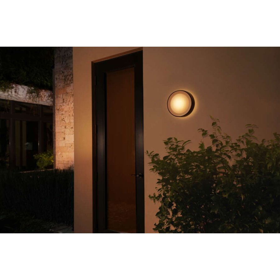 Philips Hue Daylo Wandlampe fr den Auenbereich, 22 cm, Schwarz