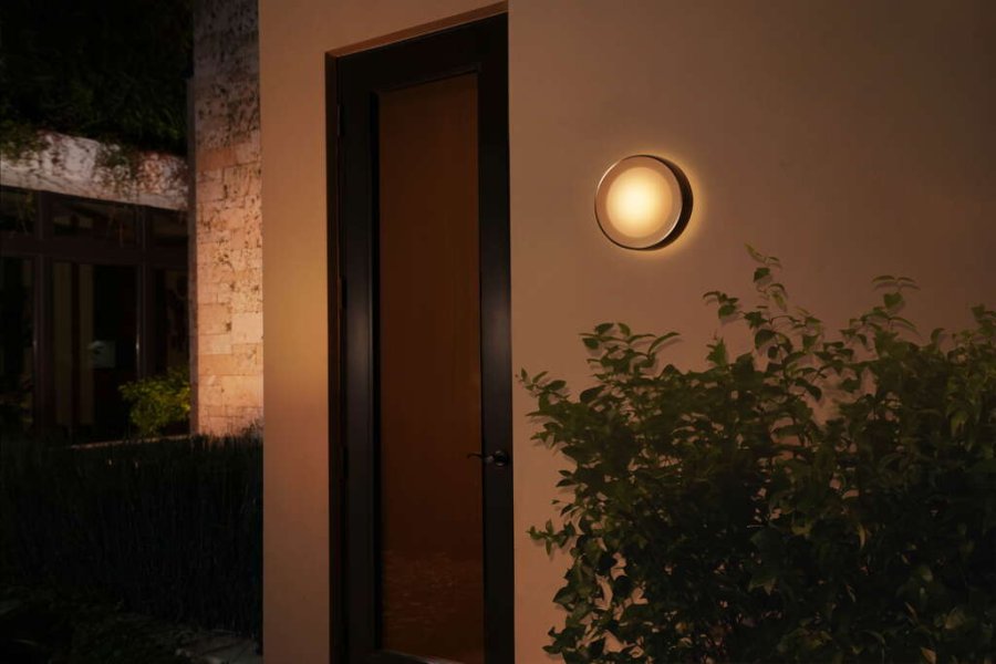 Philips Hue Daylo Wandlampe fr den Auenbereich 22 cm, Inox