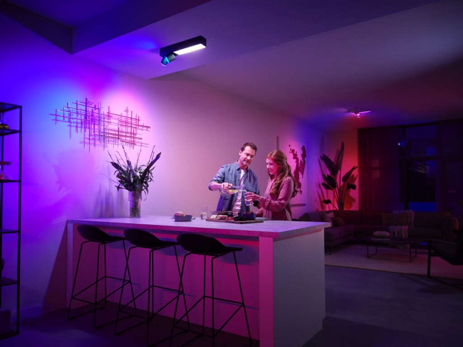 Philips Hue Centris Deckenlampe mit 2 Spots 40,8 cm, Schwarz