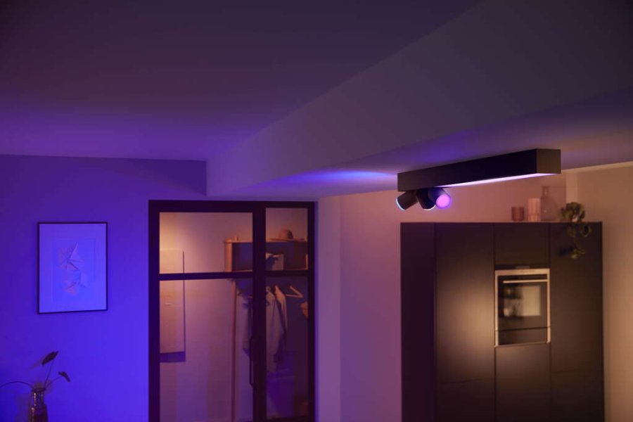 Philips Hue Centris Deckenlampe mit 3 Spots 78,2 cm, Schwarz