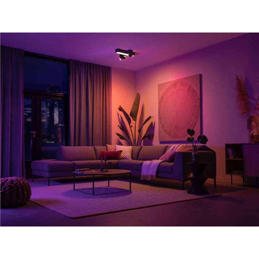 Philips Hue Centris Deckenlampe mit 3 Spots 40,8 cm, Schwarz