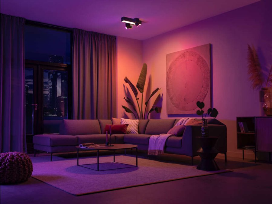 Philips Hue Centris Deckenlampe mit 3 Spots 40,8 cm, Schwarz