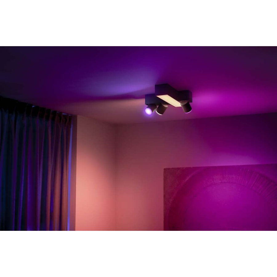 Philips Hue Centris Deckenlampe mit 3 Spots 40,8 cm, Schwarz