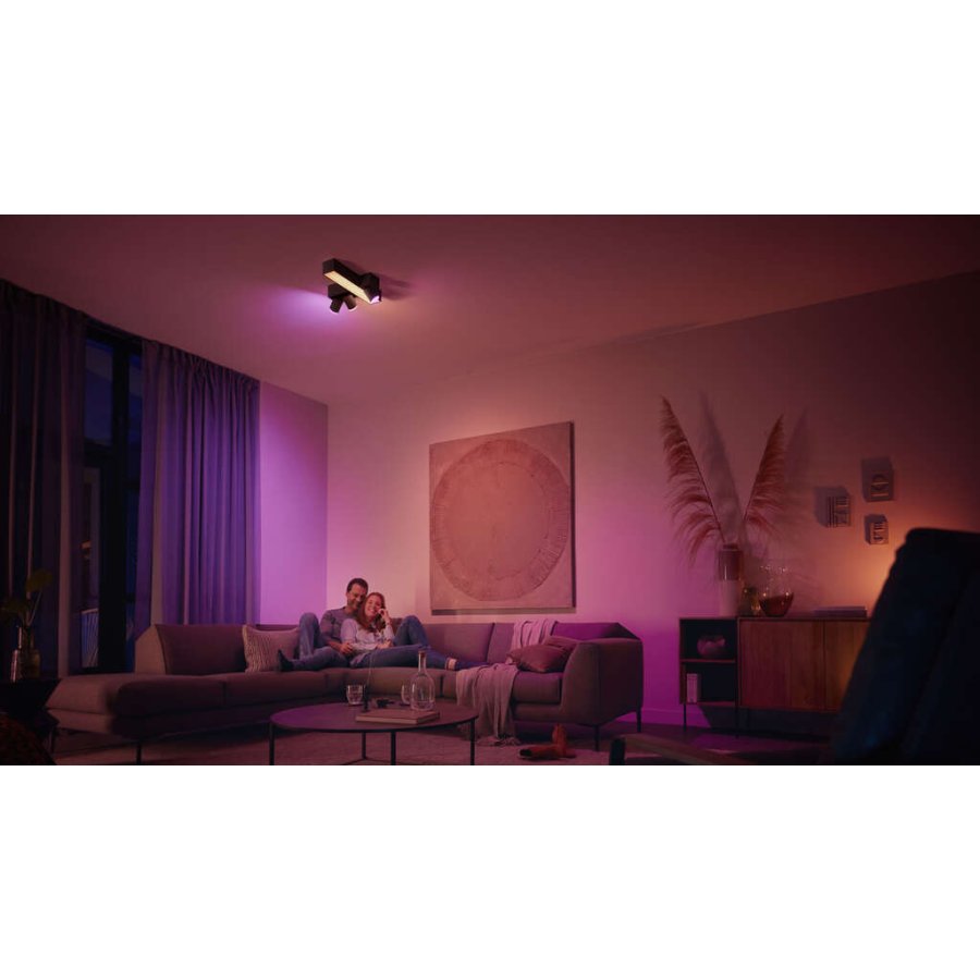 Philips Hue Centris Deckenlampe mit 3 Spots 40,8 cm, Schwarz