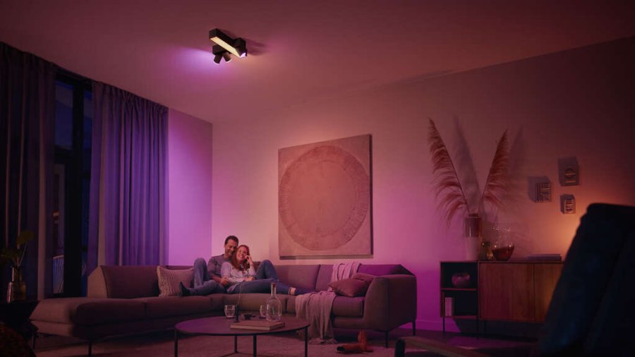 Philips Hue Centris Deckenlampe mit 3 Spots 40,8 cm, Schwarz