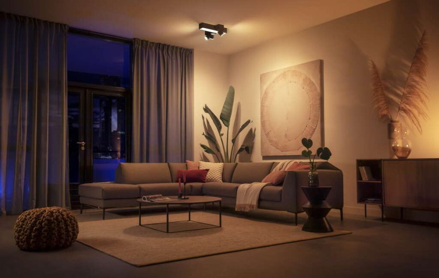 Philips Hue Centris Deckenlampe mit 3 Spots 40,8 cm, Schwarz