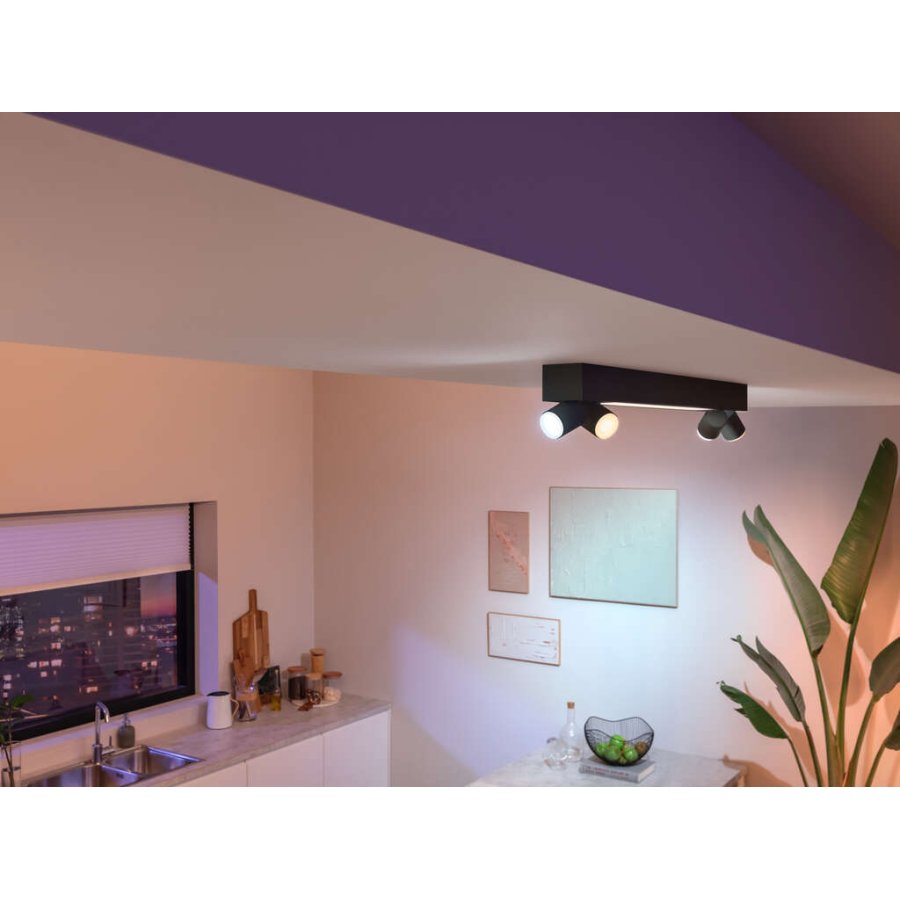 Philips Hue Centris Deckenlampe mit 4 Spots 99 cm, Schwarz