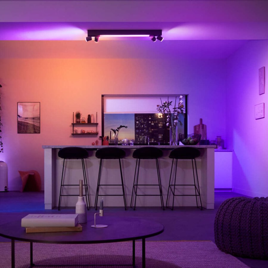 Philips Hue Centris Deckenlampe mit 4 Spots 99 cm, Schwarz