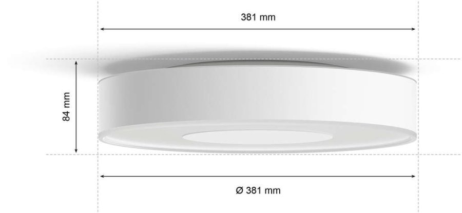 Philips Hue Xamento Deckenlampe fr das Badezimmer 38,1 cm, Wei