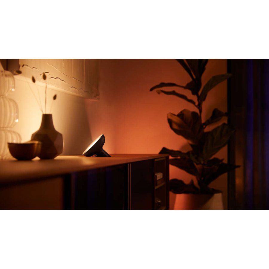 Philips Hue Bloom Tischlampe, H10,1 cm, Schwarz