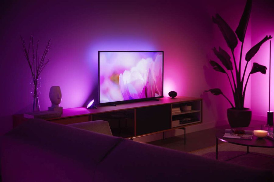 Philips Hue Bloom Tischlampe, H10,1 cm, Schwarz