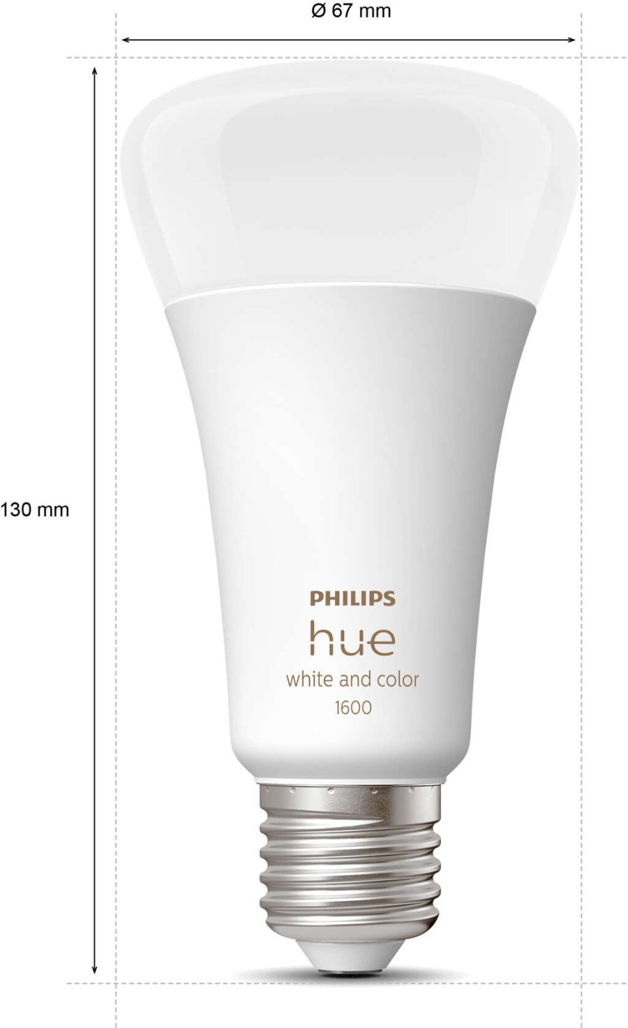 Philips Hue White und Color Ambiance A67 Glhbirne E27 1600 Lumen 6,7 cm