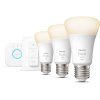 Philips Hue White Starter Set mit 1 Bridge, 3 E27-Glhbirnen und 1 Dimmer Switch 6,1 cm