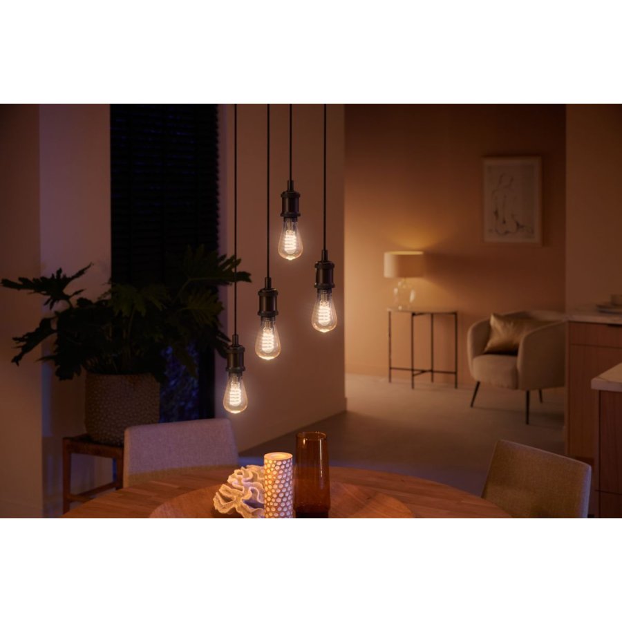 Philips Hue White Ambiance Filament ST64 Edison Glhbirne E27 6 cm