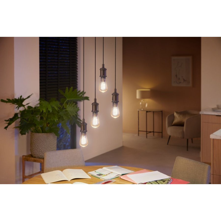 Philips Hue White Ambiance Filament ST64 Edison Glhbirne E27 6 cm