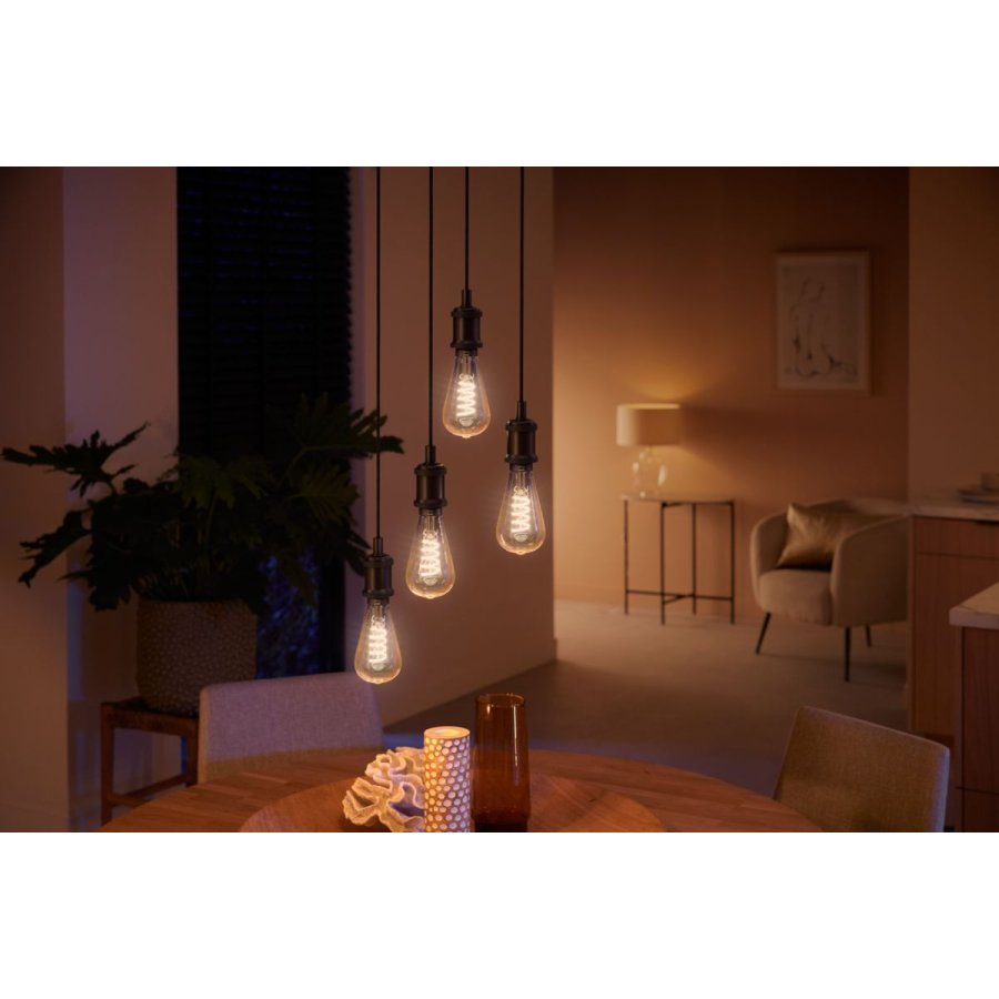 Philips Hue White Ambiance Filament ST72 Edison Glhbirne E28 7,2 cm