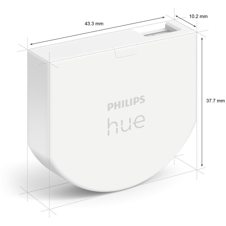 Philips Hue Wall Switch Module 2er Set H4,3 cm, Wei