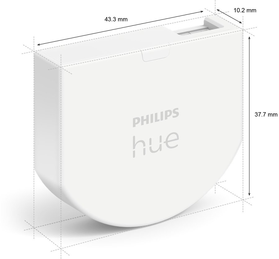 Philips Hue Wall Switch Module 2er Set H4,3 cm, Wei