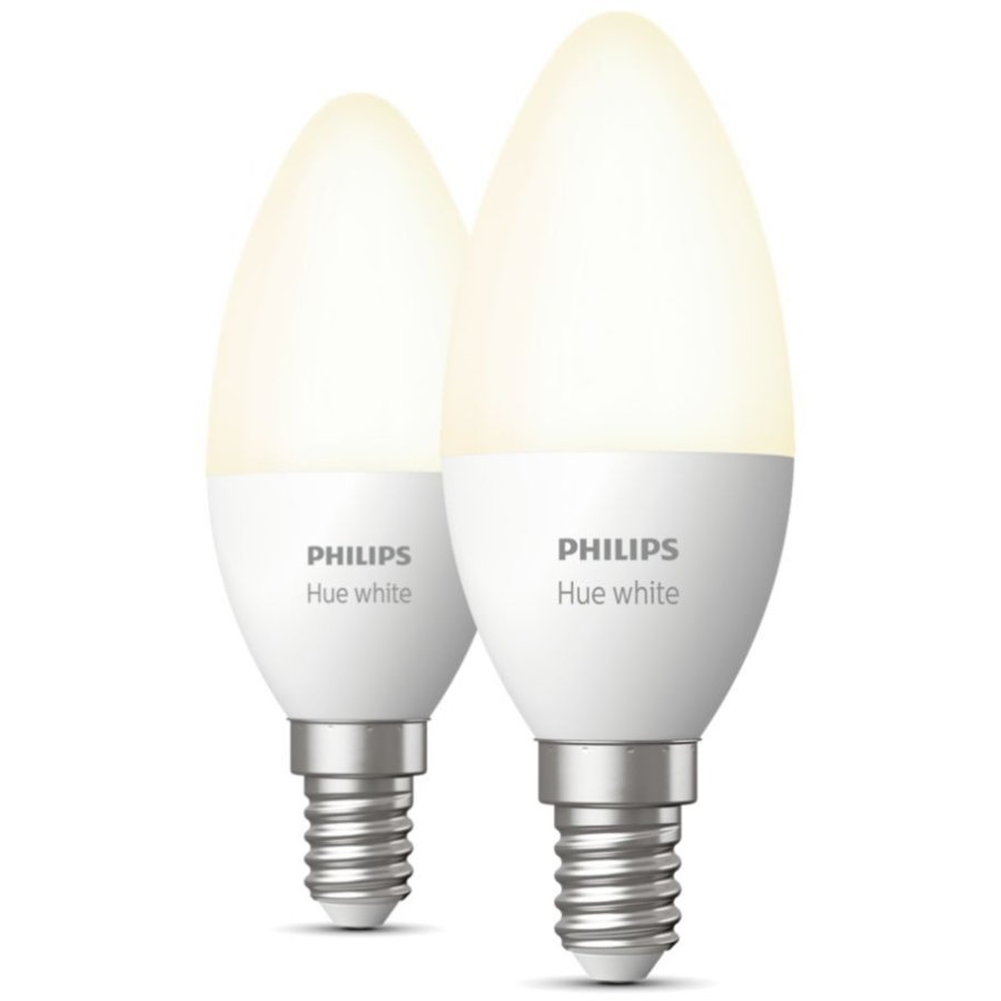 Philips Hue White Glhbirne Kerzenform E14 470 Lumen 2er Set 3,9 cm