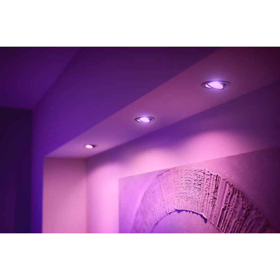 Philips Hue Centura Einbauspot 3er Set 9 cm, Aluminium