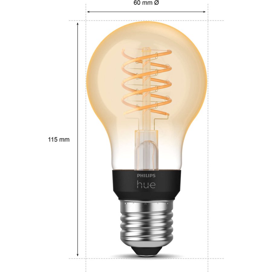 Philips Hue White Filament A60 Glhbirne E27 11,5 cm