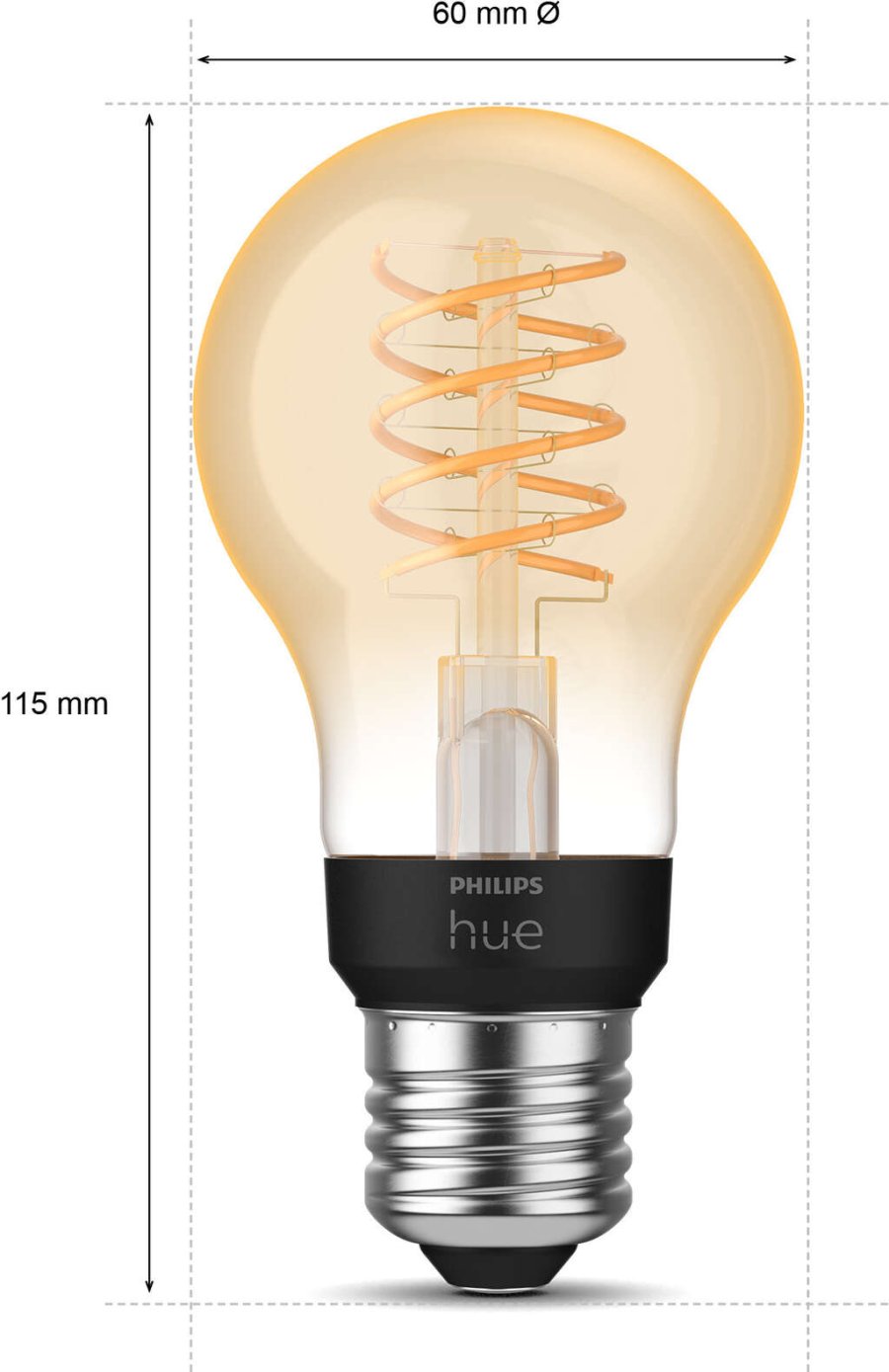 Philips Hue White Filament A60 Glhbirne E27 11,5 cm