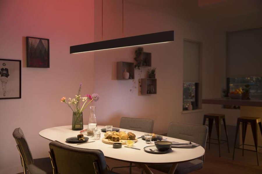 Philips Hue Ensis Pendelleuchte, 129,8 cm, Schwarz