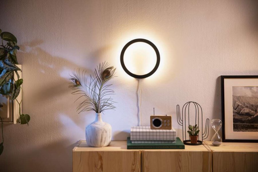 Philips Hue Sana Wandlampe 25,5 cm, Schwarz