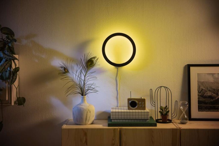 Philips Hue Sana Wandlampe 25,5 cm, Schwarz