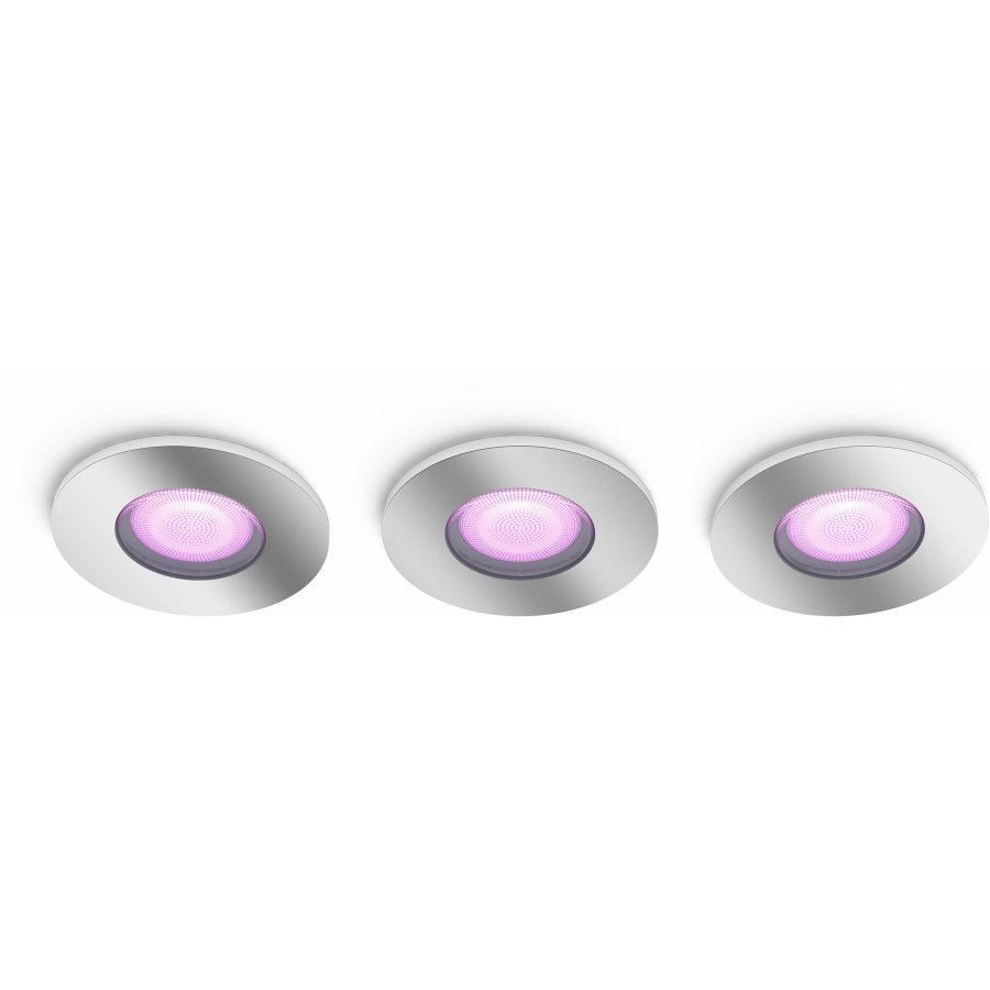 Philips Hue Xamento Indbygningsspots til Badevrelset 3 stk. 9,4 cm, Krom