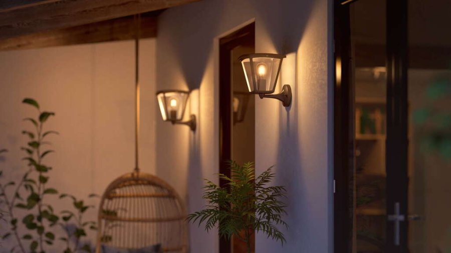 Philips Hue Inara Wandlampe fr den Auenbereich 27, Schwarz