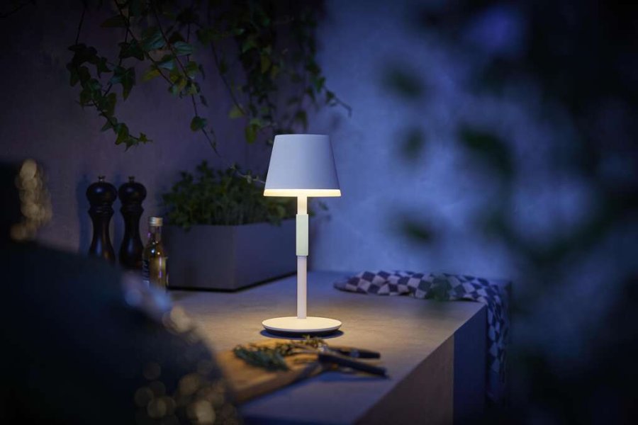 Philips Hue Go Tragbare Tischlampe H35 cm, Wei