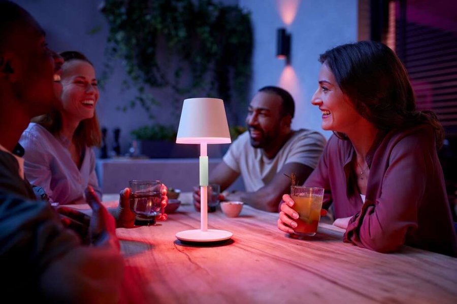 Philips Hue Go Tragbare Tischlampe H35 cm, Wei