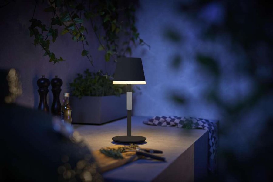 Philips Hue Go Tragbare Tischlampe H35 cm, Schwarz