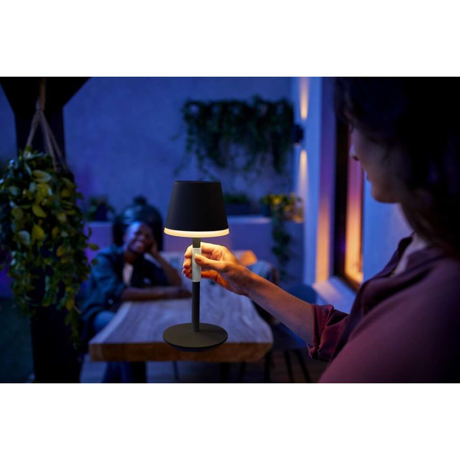 Philips Hue Go Tragbare Tischlampe H35 cm, Schwarz