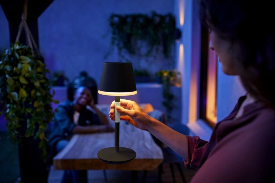 Philips Hue Go Tragbare Tischlampe H35 cm, Schwarz